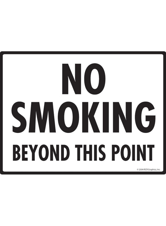 No Smoking Beyond This Point Sign