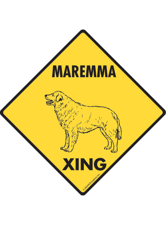 Maremma Xing Sign or Sticker