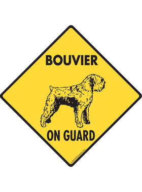 Bouvier des Flandres On Guard Sign or Sticker