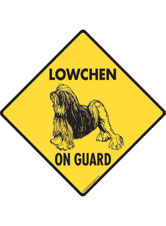 Lowchen On Guard Sign or Sticker