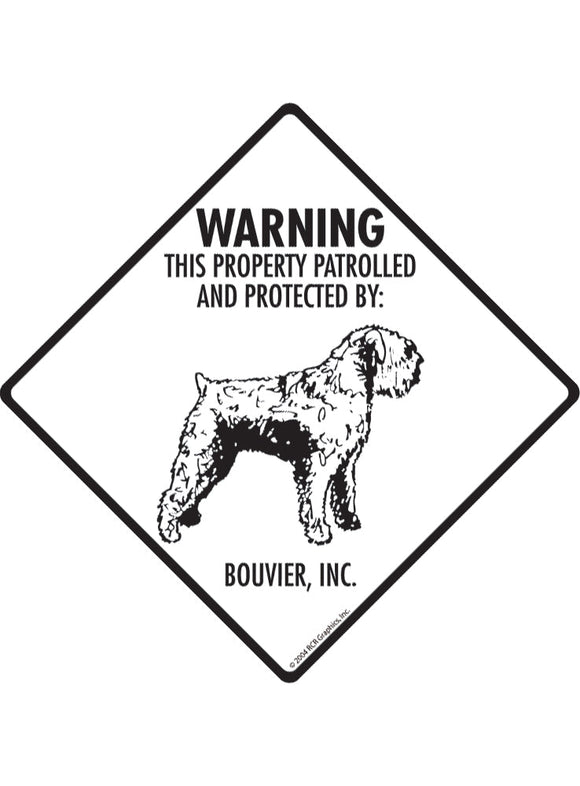 Bouvier des Flandres - Warning! Property Sign or Sticker