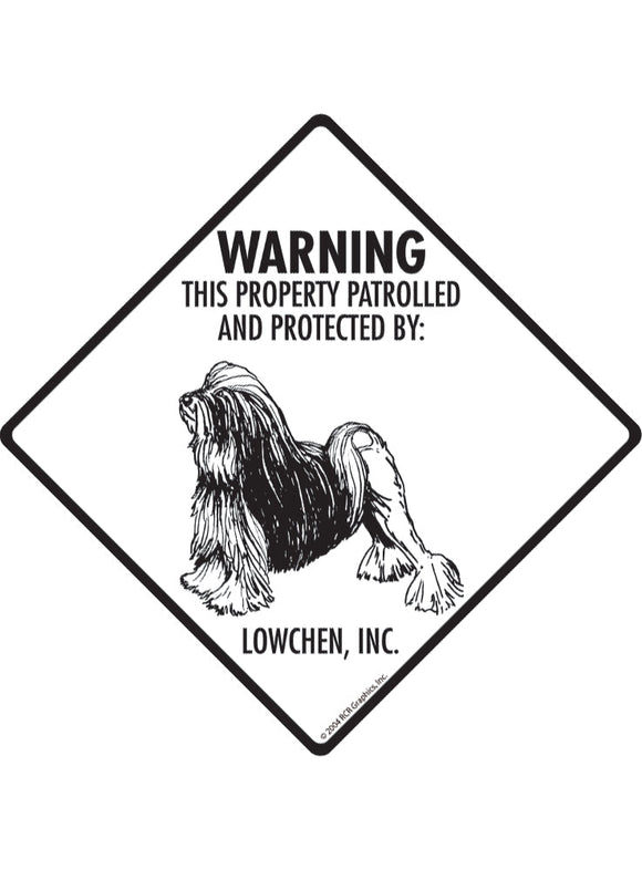 Lowchen - Warning! Property Sign or Sticker