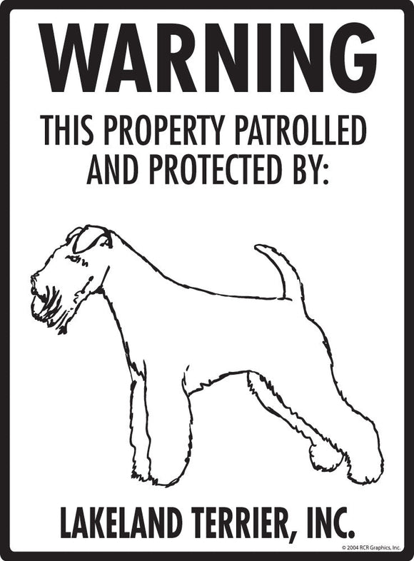 Lakeland Terrier - Warning! Property Sign