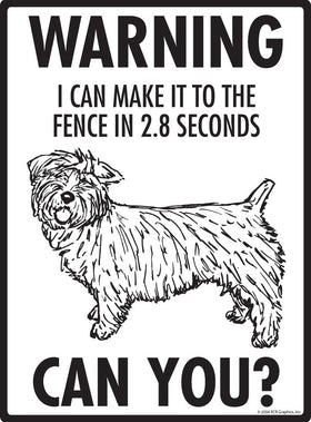 Glen of Imaal Terrier - Warning! Fence Sign