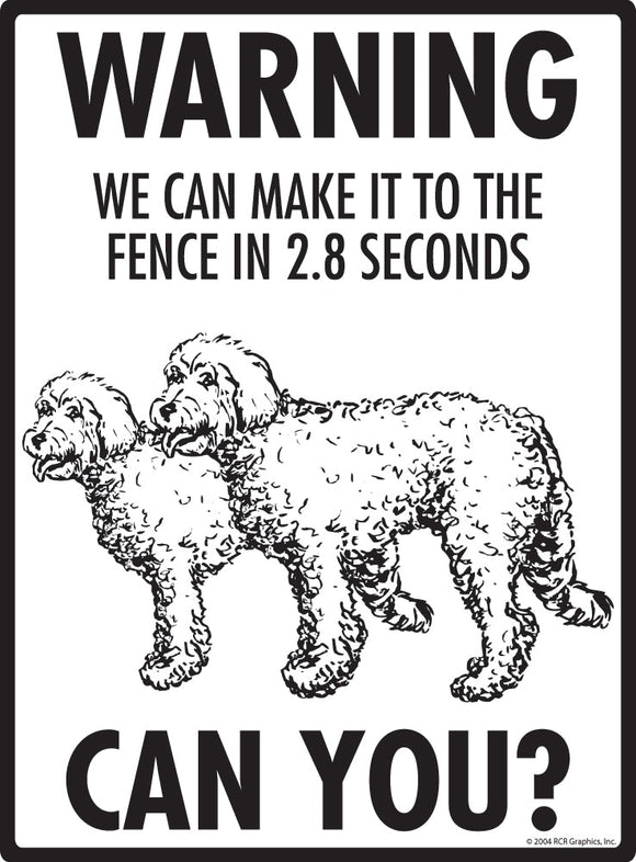 Goldendoodle Make It To Fence or Door Signs (9" x 12")