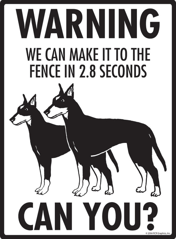 Manchester Terrier Make It To Fence or Door Signs (9" x 12")