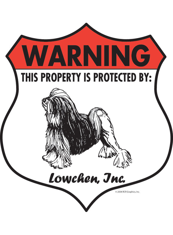Lowchen! Property Patrolled Badge Sign or Sticker