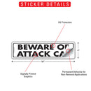 Beware Of Attack Cat Sign or Sticker (12" x 3")-2