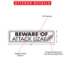 Beware Of Attack Lizard Sign or Sticker (12" x 3")-2