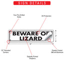 Beware Of Lizard Sign or Sticker (12" x 3")-3