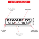 Beware Of Attack Frog Sign or Sticker (12" x 3")-3