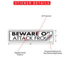 Beware Of Attack Frog Sign or Sticker (12" x 3")-2