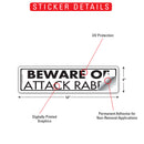Beware Of Attack Rabbit Sign or Sticker (12" x 3")-2