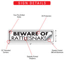 Beware Of Rattlesnakes Sign or Sticker (12" x 3")-3