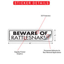 Beware Of Rattlesnakes Sign or Sticker (12" x 3")-2