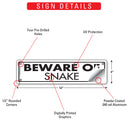 Beware Of Snake Sign or Sticker (12" x 3")-3