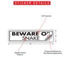 Beware Of Snake Sign or Sticker (12" x 3")-2