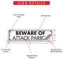 Beware Of Attack Parrot Sign or Sticker (12" x 3")-3
