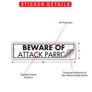 Beware Of Attack Parrot Sign or Sticker (12" x 3")-2