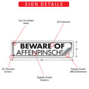 Beware Of Affenpinscher Sign or Sticker (12" x 3")-3