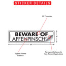 Beware Of Affenpinscher Sign or Sticker (12" x 3")-2