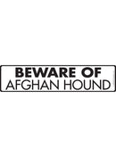 Beware Of Afghan Hound Sign or Sticker (12" x 3")-1
