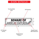 Beware Of American Staffordshire Terrier Sign or Sticker-3