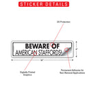 Beware Of American Staffordshire Terrier Sign or Sticker-2