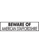 Beware Of American Staffordshire Terrier Sign or Sticker-1