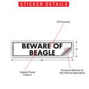 Beware Of Beagle Sign or Sticker (12" x 3")-2