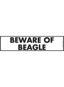 Beware Of Beagle Sign or Sticker (12" x 3")-1