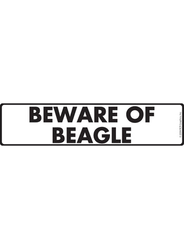 Beware of Beagle Sign or Sticker (12" x 3")
