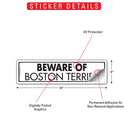 Beware Of Boston Terrier Sign or Sticker (12" x 3")-2