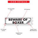 Beware Of Boxer Sign or Sticker (12" x 3")-3