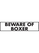 Beware Of Boxer Sign or Sticker (12" x 3")-1