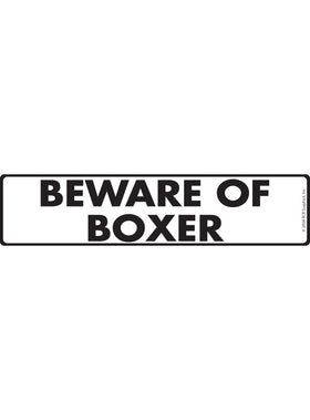 Beware of Boxer Sign or Sticker (12" x 3")