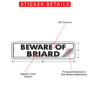 Beware Of Briard Sign or Sticker (12" x 3")-2