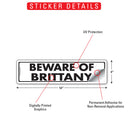 Beware Of Brittany Sign or Sticker (12" x 3")-2