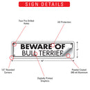 Beware Of Bull Terrier Sign or Sticker (12" x 3")-3