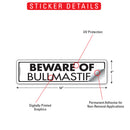 Beware Of Bullmastiff Sign or Sticker (12" x 3")-2
