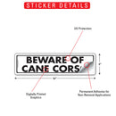 Beware Of Cane Corso Sign or Sticker (12" x 3")-2