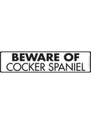 Beware Of Cocker Spaniel Sign or Sticker (12" x 3")-1