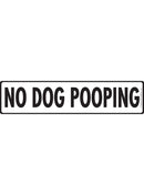 No Dog Pooping Sign or Sticker (12" x 3")-1