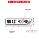 No Cat Pooping Sign or Sticker (12" x 3")-3