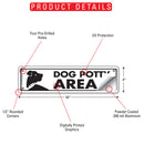 Dog Potty Area Sign or Sticker (12" x 3")-3