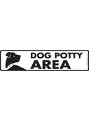 Dog Potty Area Sign or Sticker (12" x 3")-1