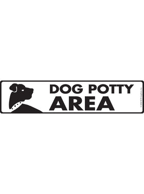 Dog Potty Area Sign or Sticker (12" x 3")