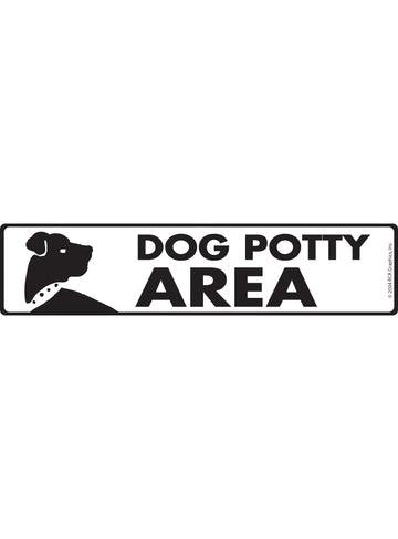 Dog Potty Area Sign or Sticker (12" x 3")