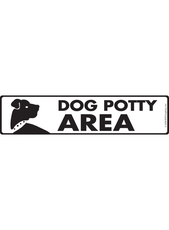 Dog Potty Area Sign or Sticker (12" x 3")