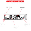 Caution! Handicap Dog Sign or Sticker (12" x 3")-3